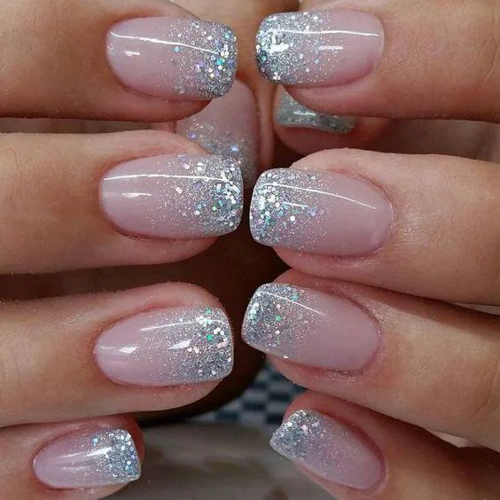 Blush French Glow – 24pcs Press-On Nail Kit (Square Tips, Jelly Glue Included)
